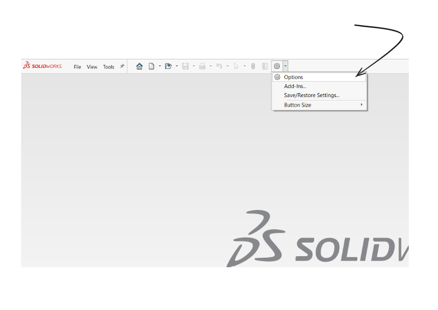 Step 1: Open SolidWorks